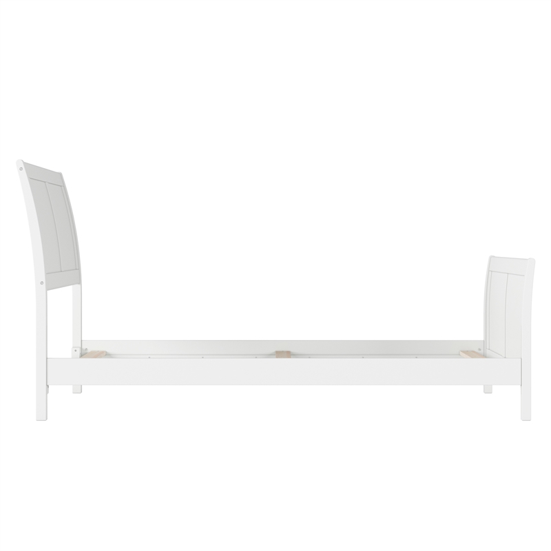 AFI Portland Twin XL Wood Foundation Bed Frame with Matching Footboard White