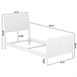 AFI Portland Twin XL Wood Foundation Bed Frame with Matching Footboard White