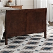 AFI Portland Twin XL Wood Foundation Bed Frame with Matching Footboard Walnut