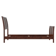 AFI Portland Twin XL Wood Foundation Bed Frame with Matching Footboard Walnut