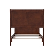 AFI Portland Twin XL Wood Foundation Bed Frame with Matching Footboard Walnut