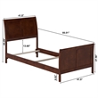 AFI Portland Twin XL Wood Foundation Bed Frame with Matching Footboard Walnut