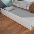 Portland Twin Wood Platform Bed with Matching Footboard & Twin Trundle in White