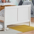 Portland Twin Wood Platform Bed with Matching Footboard & Twin Trundle in White