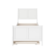 Portland Twin Wood Platform Bed with Matching Footboard & Twin Trundle in White
