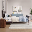 AFI Portland Twin Wood Foundation Bed Frame with Matching Footboard Espresso