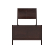 AFI Portland Twin Wood Foundation Bed Frame with Matching Footboard Espresso