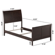 AFI Portland Twin Wood Foundation Bed Frame with Matching Footboard Espresso