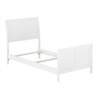 AFI Portland Twin Wood Foundation Bed Frame with Matching Footboard White