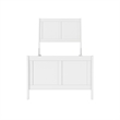 AFI Portland Twin Wood Foundation Bed Frame with Matching Footboard White