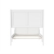 AFI Portland Twin Wood Foundation Bed Frame with Matching Footboard White