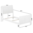 AFI Portland Twin Wood Foundation Bed Frame with Matching Footboard White
