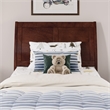 AFI Portland Twin Wood Foundation Bed Frame with Matching Footboard Walnut