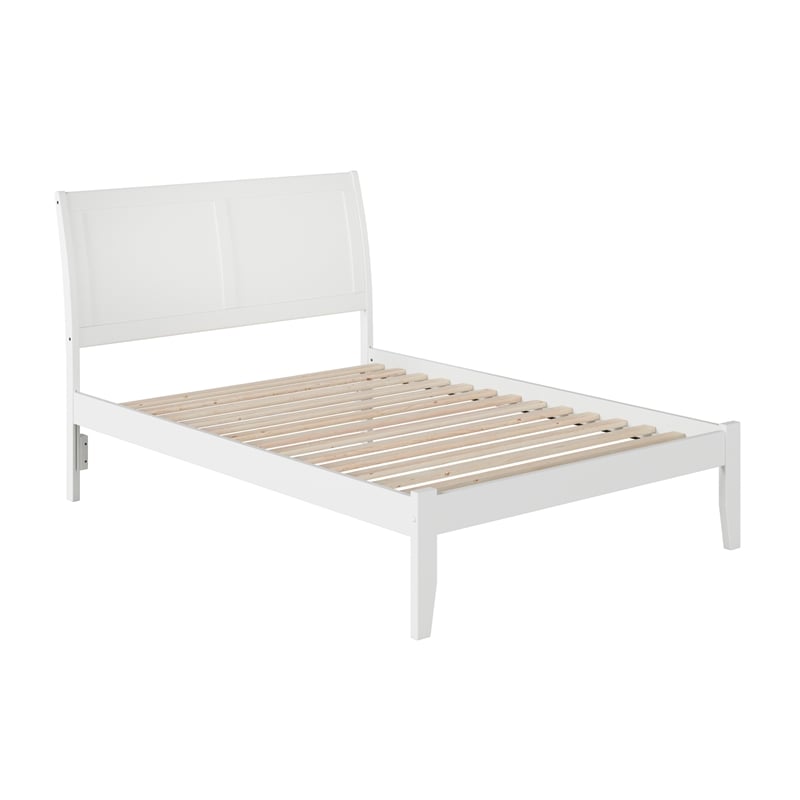Portland Full Solid Wood Platform Bed in White