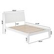 Portland Full Solid Wood Platform Bed in White
