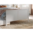 Portland Full Wood Platform Bed with Matching Footboard & Twin Trundle in White