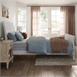 AFI Portland Full Wood Foundation Bed Frame with Matching Footboard White