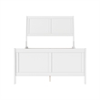 AFI Portland Full Wood Foundation Bed Frame with Matching Footboard White