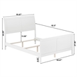AFI Portland Full Wood Foundation Bed Frame with Matching Footboard White