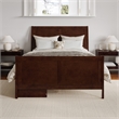 Portland Full Storage Wood Platform Bed with Matching Footboard in Walnut