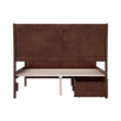 Portland Full Storage Wood Platform Bed with Matching Footboard in Walnut