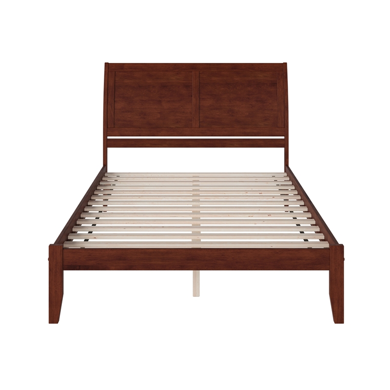 Portland Queen Solid Wood Platform Bed in Walnut