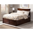 AFI Metro Full Solid Wood Bed with Twin Trundle and USB Charger in Walnut