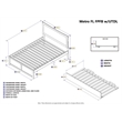 AFI Metro Full Solid Wood Bed with Twin Trundle and USB Charger in Walnut