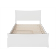 AFI Metro Solid Wood Full Bed and Footboard with Twin Trundle in White