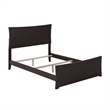 AFI Metro Full Solid Wood Bed with Footboard and USB Charger in Espresso