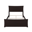 AFI Metro Full Solid Wood Bed with Footboard and USB Charger in Espresso
