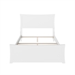 AFI Metro Full Solid Wood Bed with Footboard with USB Charger in White