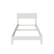 Orlando Twin Solid Wood Foundation Bed in White