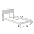 Orlando Twin Solid Wood Foundation Bed in White