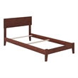 Orlando Twin Solid Wood Foundation Bed in Walnut