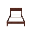 Orlando Twin Solid Wood Foundation Bed in Walnut