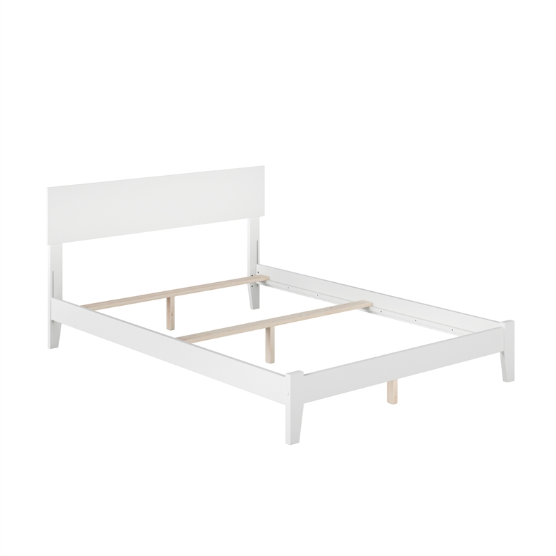 Orlando Full Solid Wood Foundation Bed in White