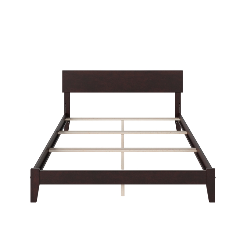 Orlando Queen Solid Wood Foundation Bed in Espresso