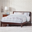 Orlando Queen Solid Wood Foundation Bed in Walnut