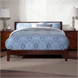 Orlando Queen Solid Wood Foundation Bed in Walnut
