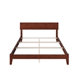 Orlando Queen Solid Wood Foundation Bed in Walnut