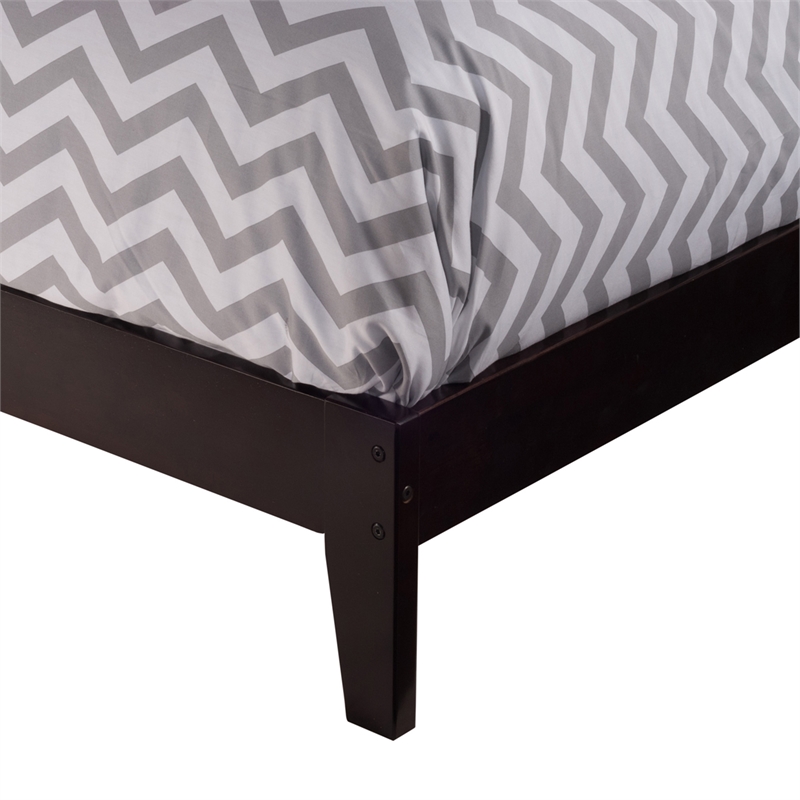 Nantucket Twin XL Solid Wood Foundation Bed in Espresso