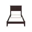 Nantucket Twin Solid Wood Foundation Bed in Espresso