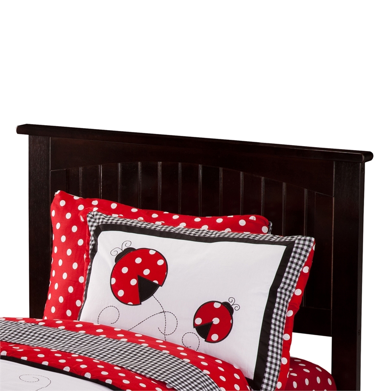 Nantucket Twin Solid Wood Foundation Bed in Espresso