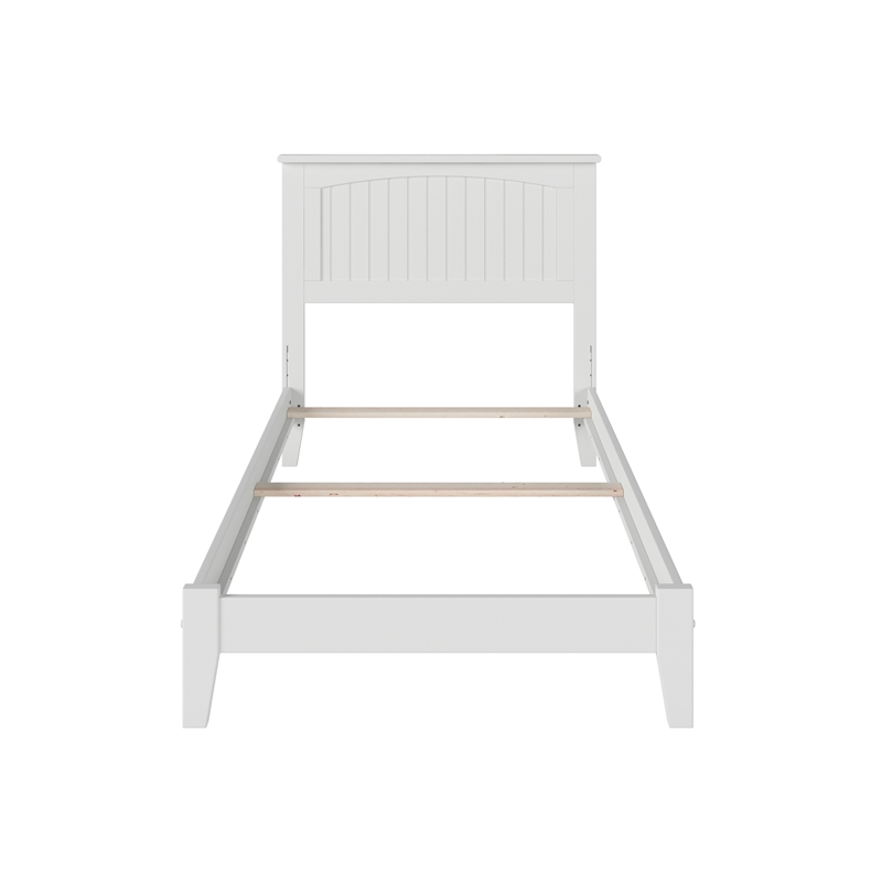 Nantucket Twin Solid Wood Foundation Bed in White