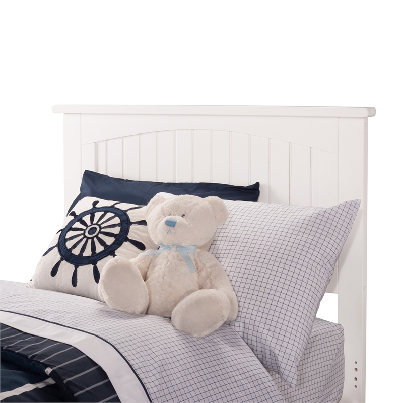 Nantucket Twin Solid Wood Foundation Bed in White