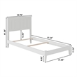 Nantucket Twin Solid Wood Foundation Bed in White