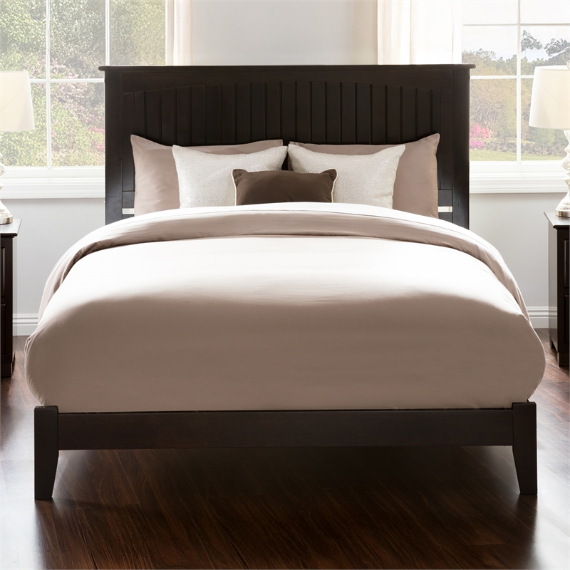 Nantucket Full Solid Wood Foundation Bed in Espresso