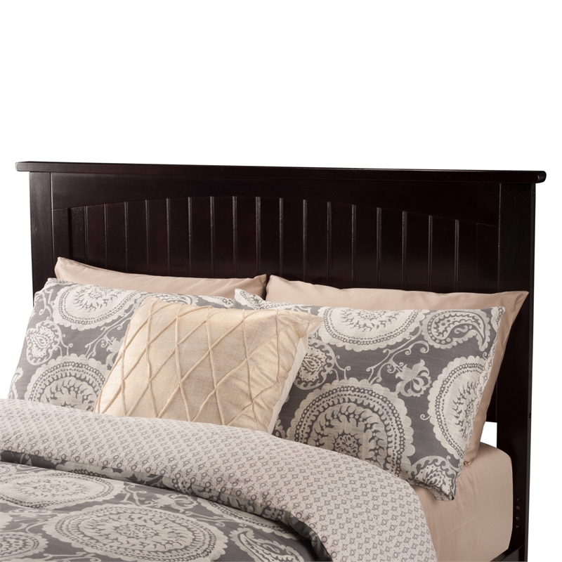 Nantucket King Solid Wood Foundation Bed in Espresso