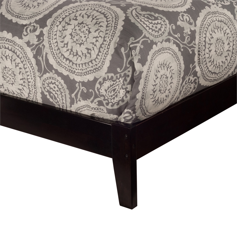 Nantucket King Solid Wood Foundation Bed in Espresso